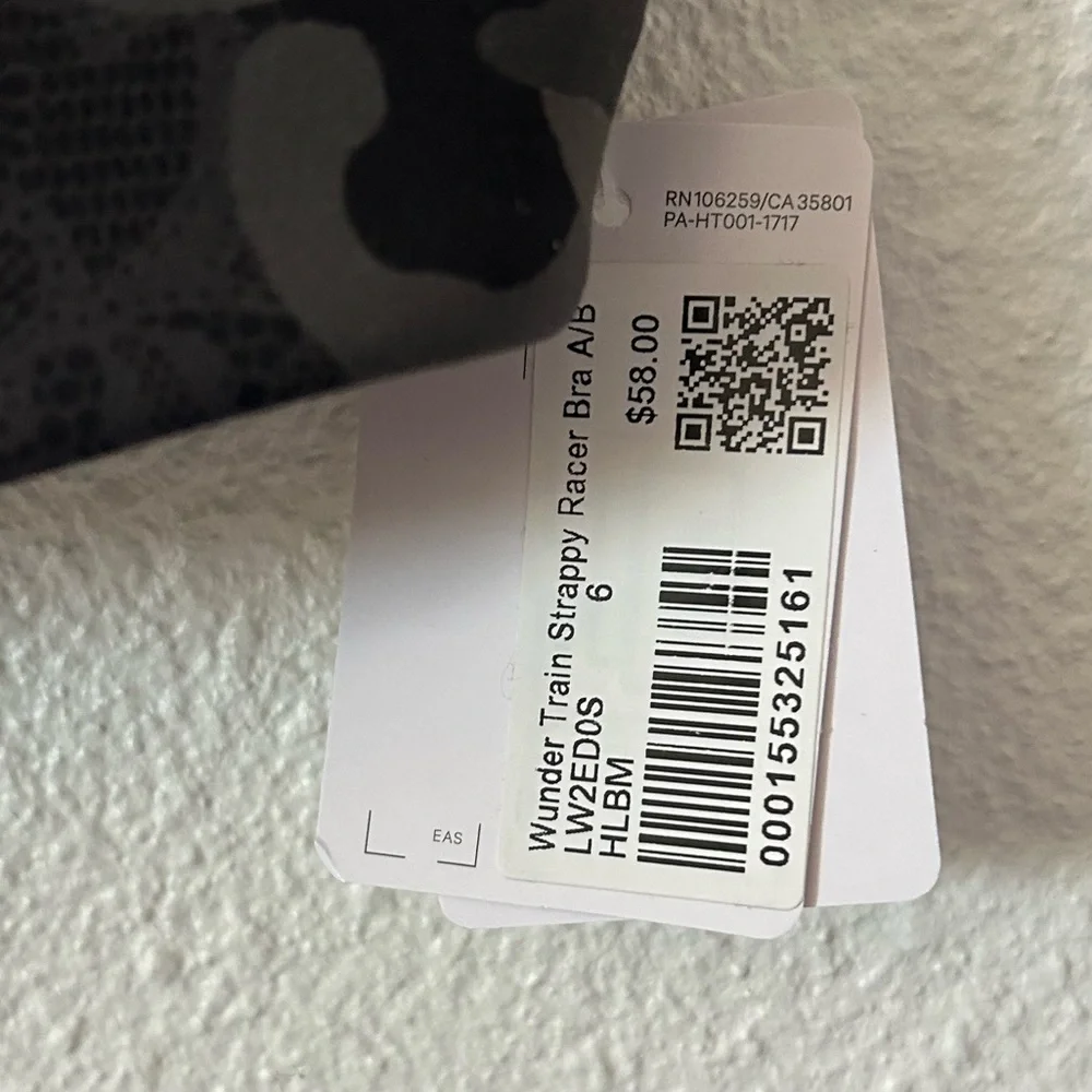 Wunder Train Strappy Racer Bra - Hidden Heritage Lace Black sz 6 - Picture 8 of 10